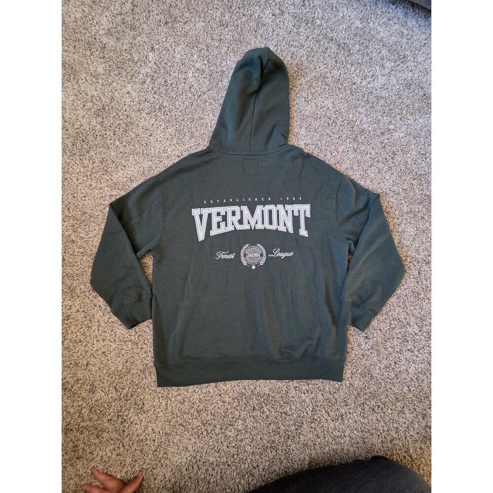 NWT Womans Vermont Lounge Set Dark Green Zip Up Hoodie & Shorts Set Size Med. - Picture 11 of 12